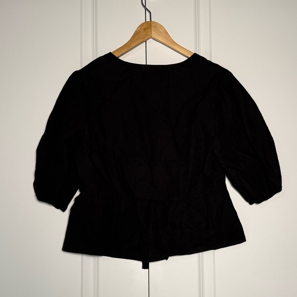 Vigoss Black Puff Sleeve Blouse - Picture 5 of 5